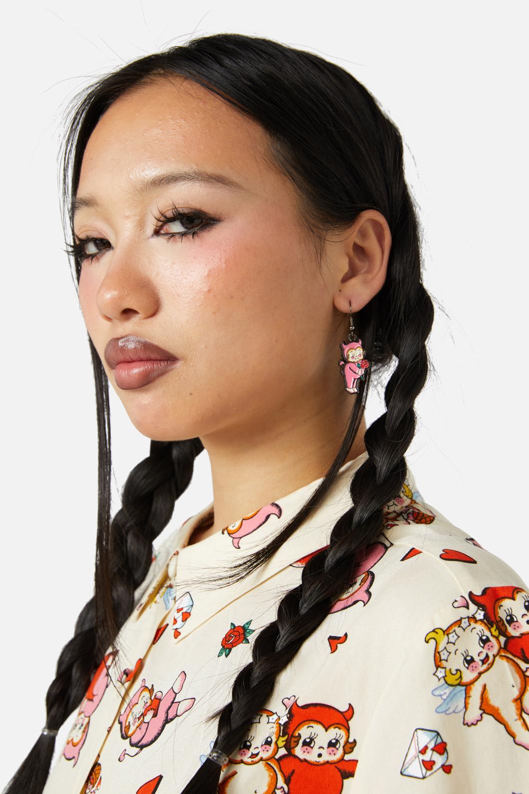 Dangerfield - Love Bird Earrings - pink
