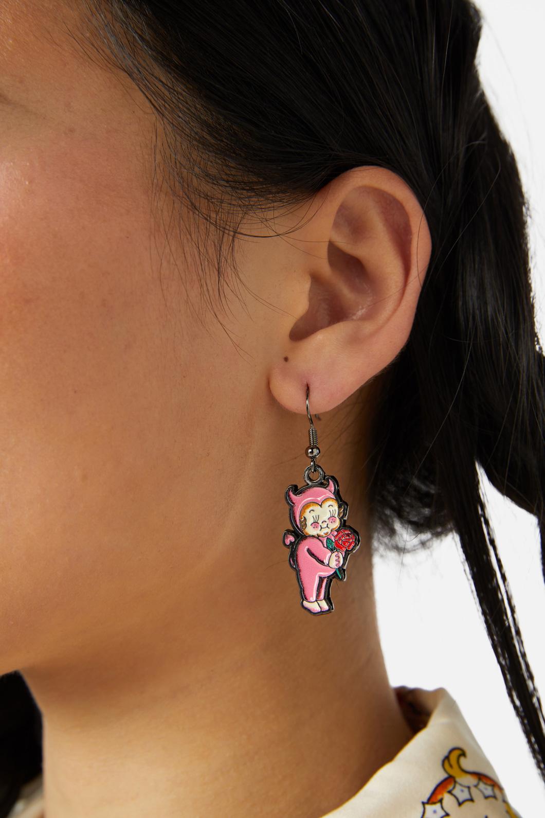 Dangerfield - Love Bird Earrings - pink