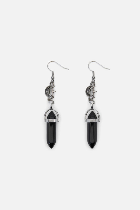 Dangerfield - Moon Crystal Earrings - silver