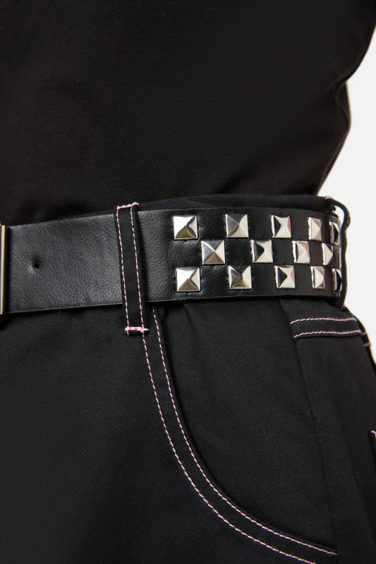 Dangerfield - Pyramid Stud Belt - black