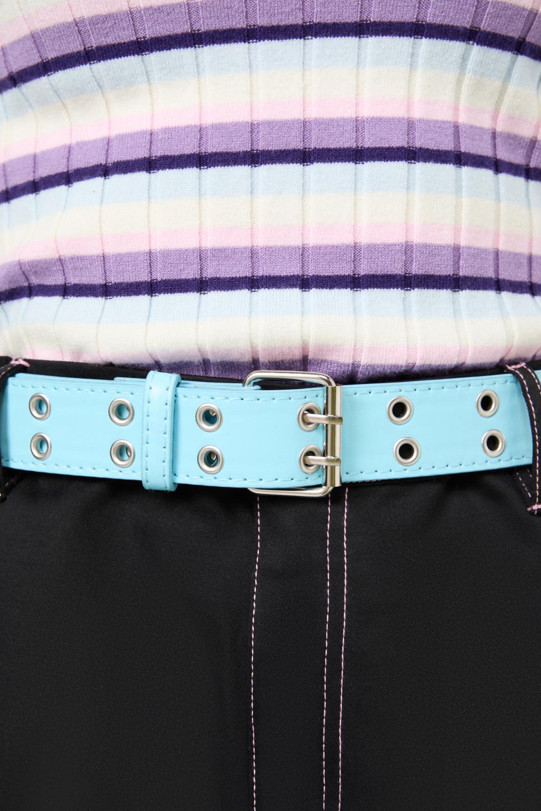 Dangerfield - Blue Eyelet Belt - blue