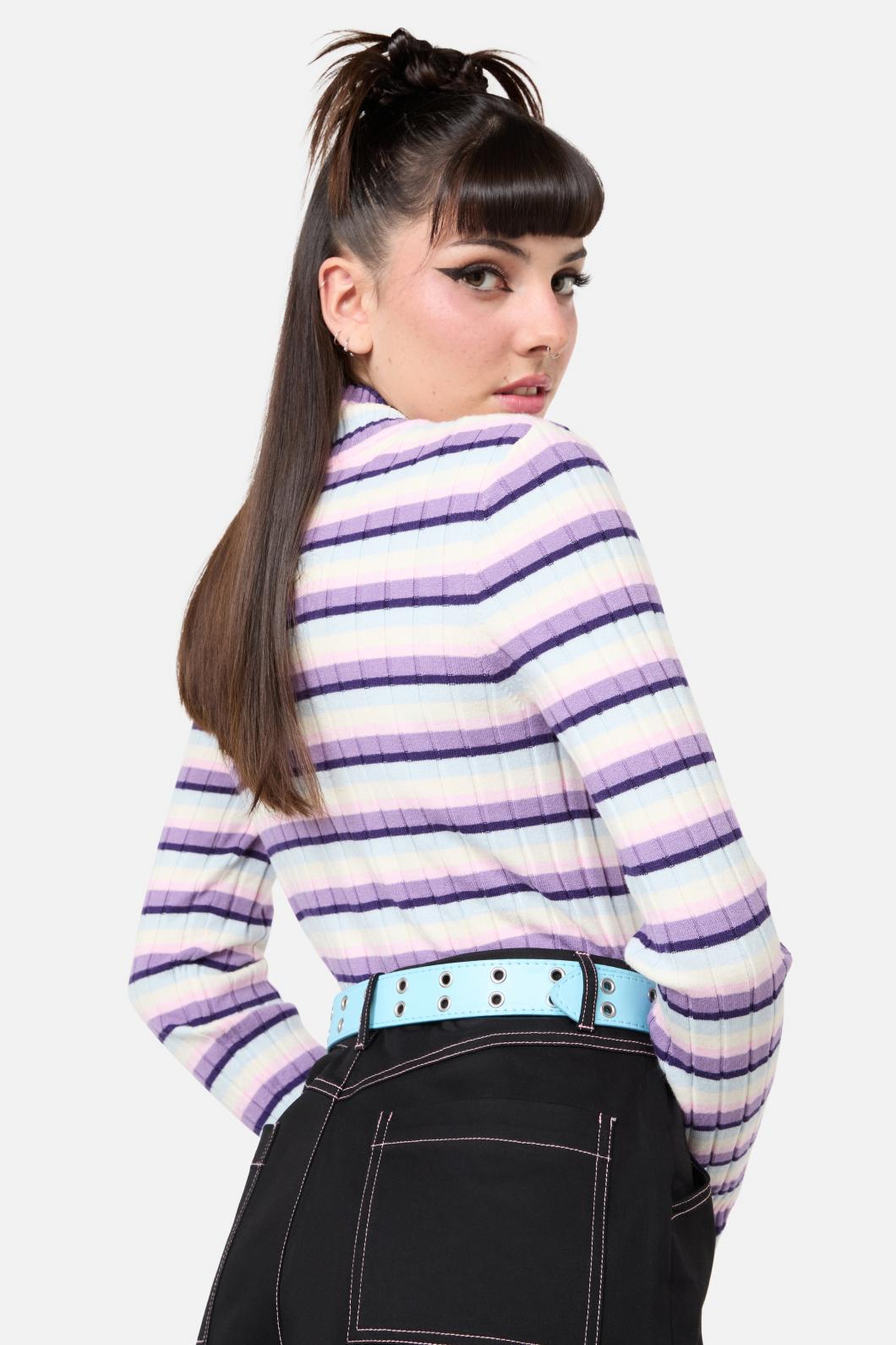 Dangerfield - Blue Eyelet Belt - blue