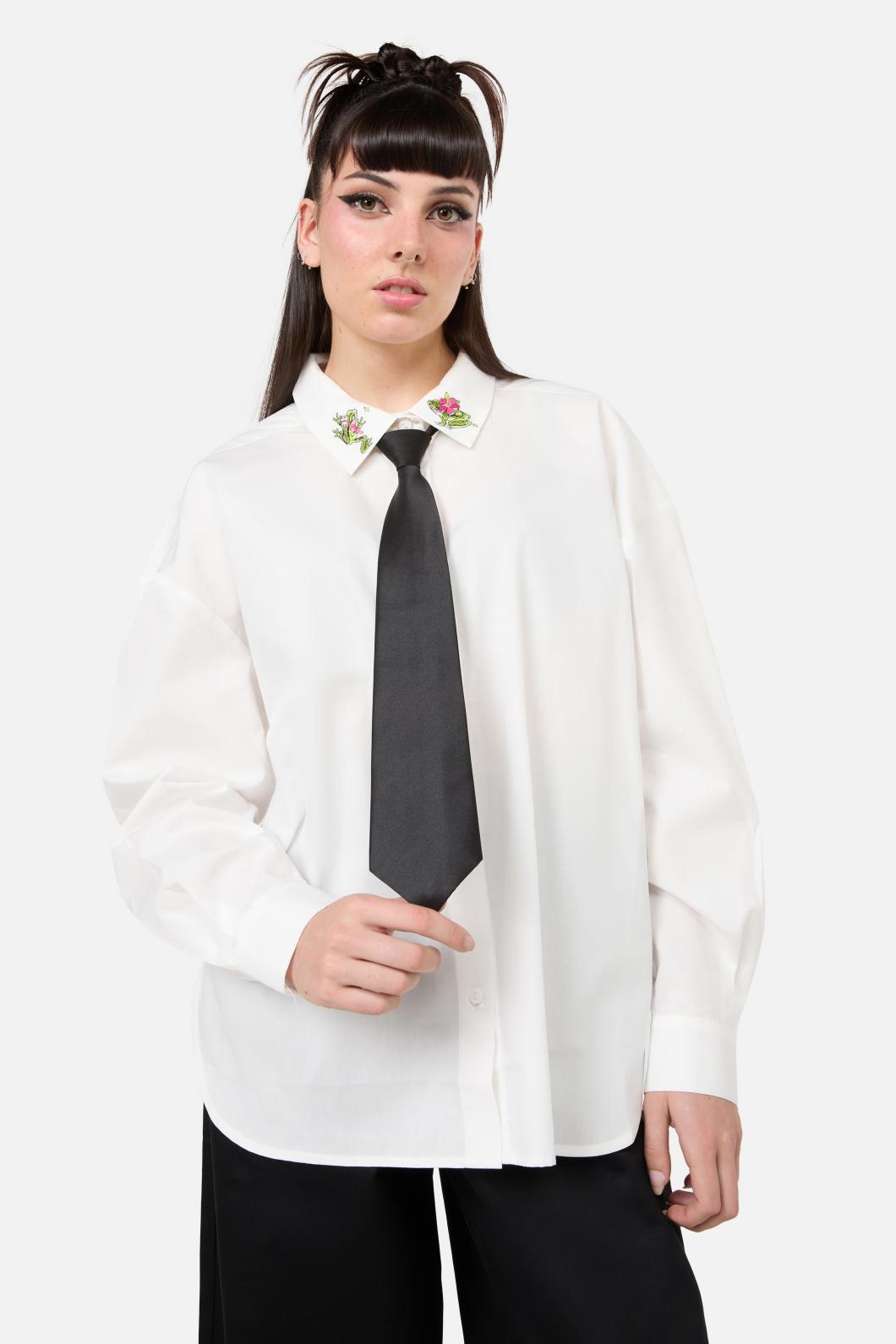 Dangerfield - Black Satin Tie - black