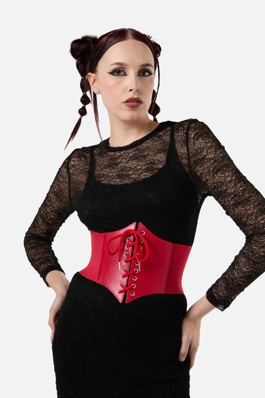 Dangerfield - Red Corset Belt - red