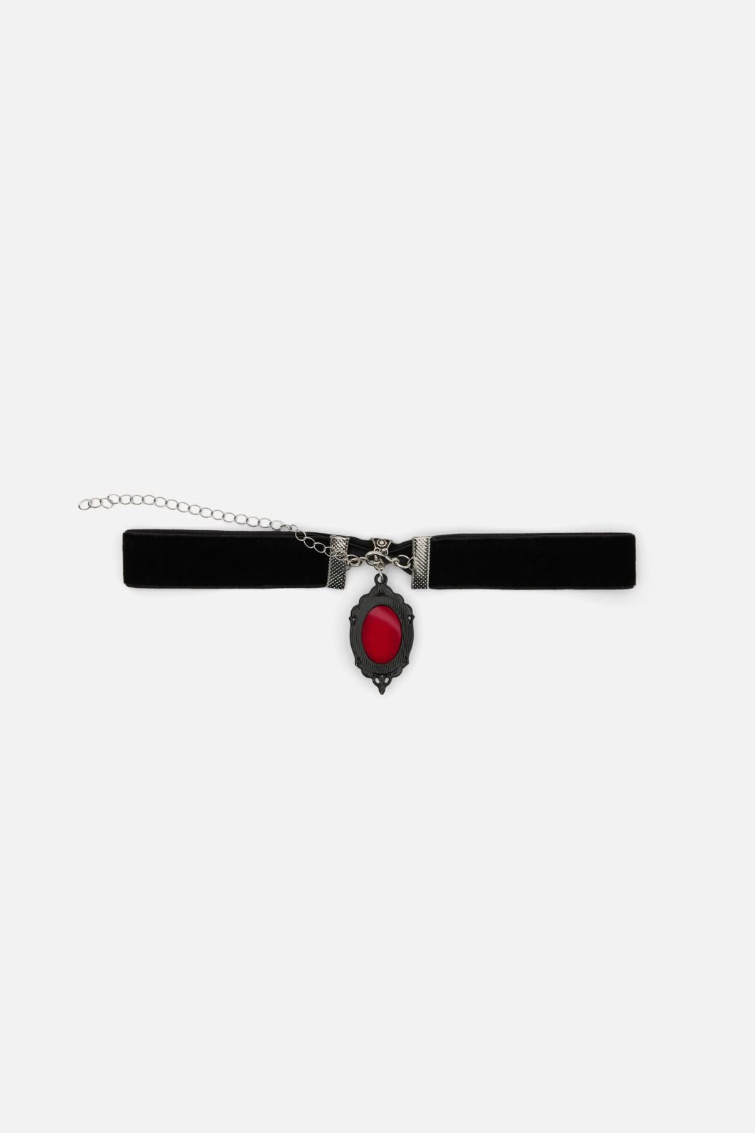 Dangerfield - Fable Velvet Ornate Choker - red