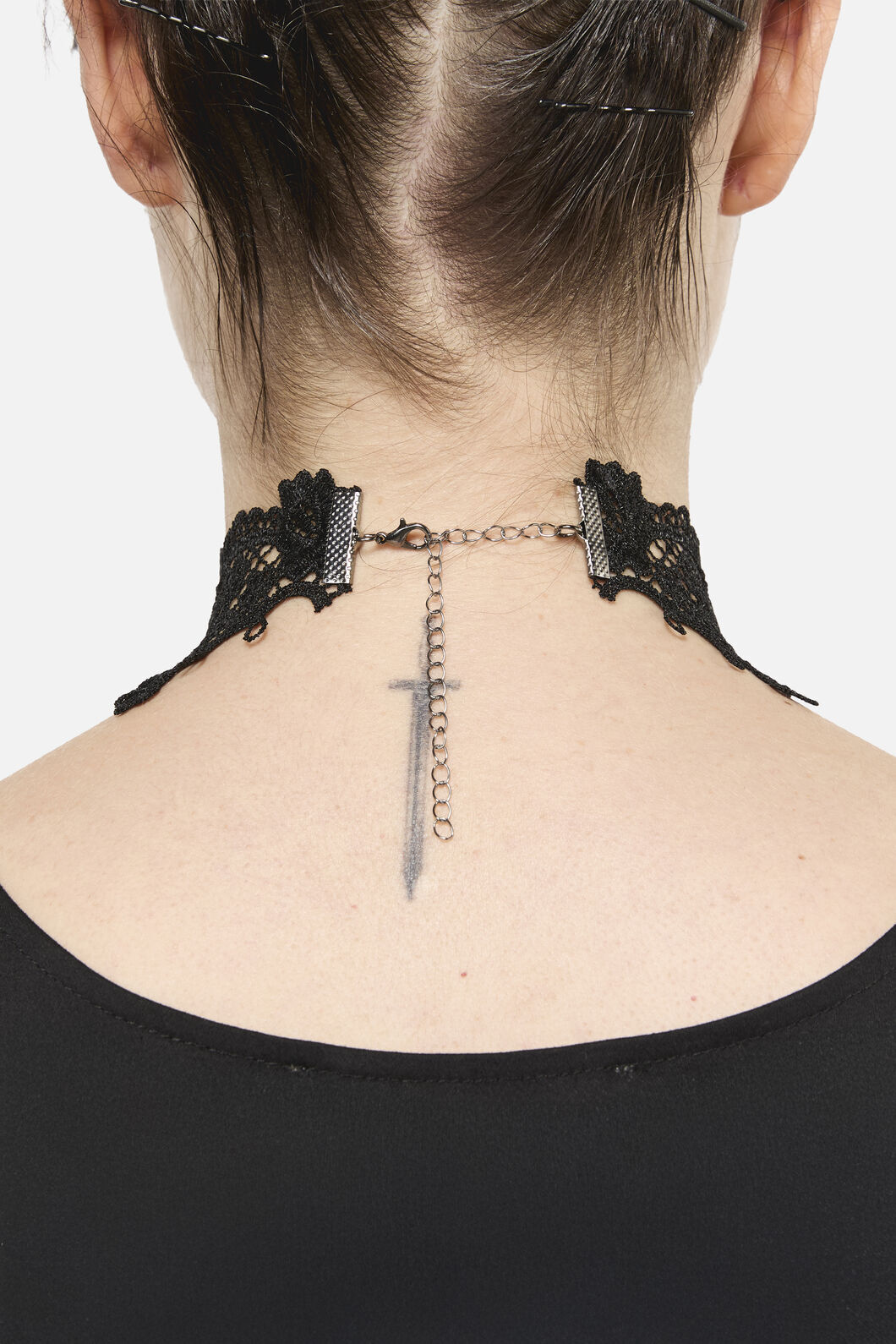 Dangerfield - Lace & Bead Choker - black