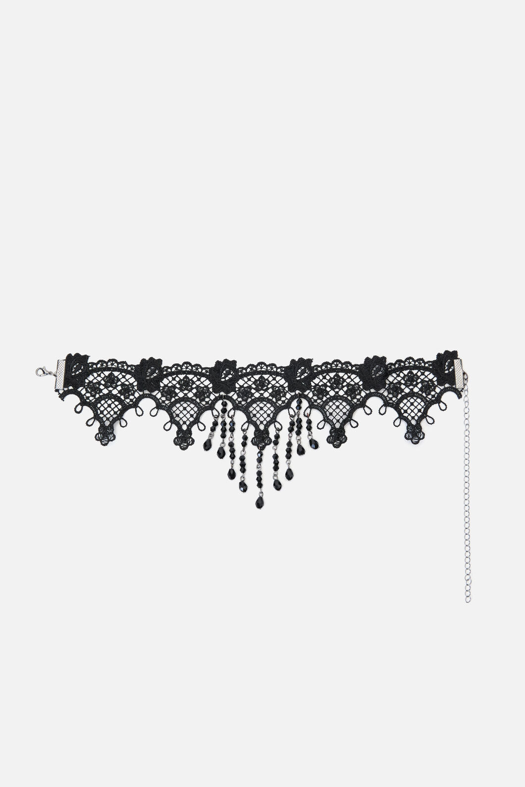 Dangerfield - Lace & Bead Choker - black