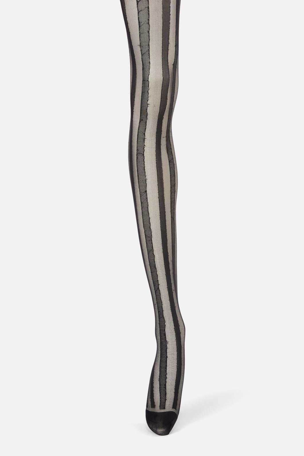 Dangerfield - Vertical Striped Tights - black