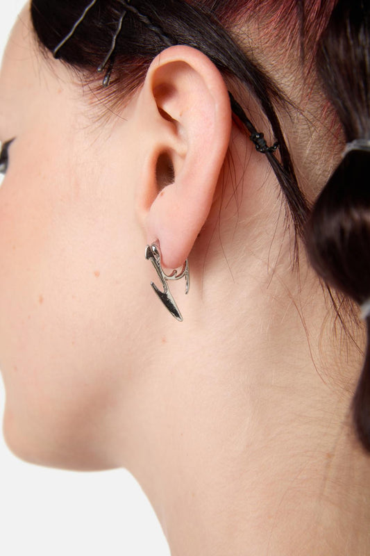 Dangerfield - Cyber Hoop Earrings - silver