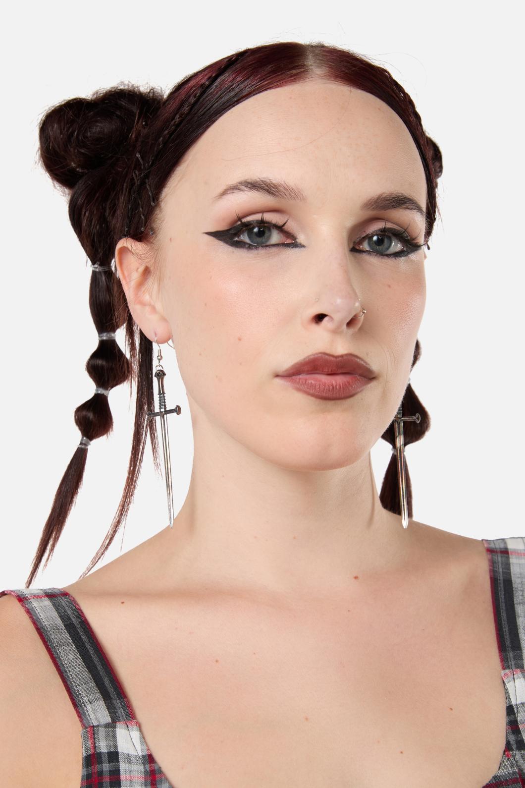 Dangerfield - Silver Sword Earrings - silver