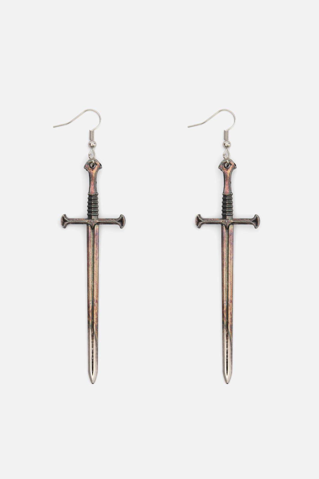 Dangerfield - Silver Sword Earrings - silver