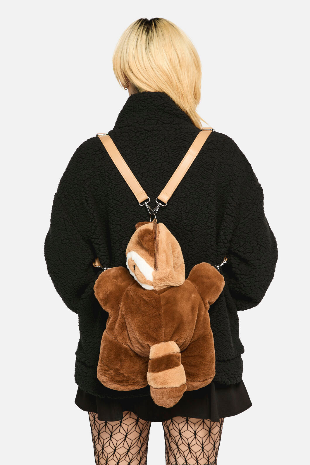 Dangerfield - Raccoon Plush Backpack - tan