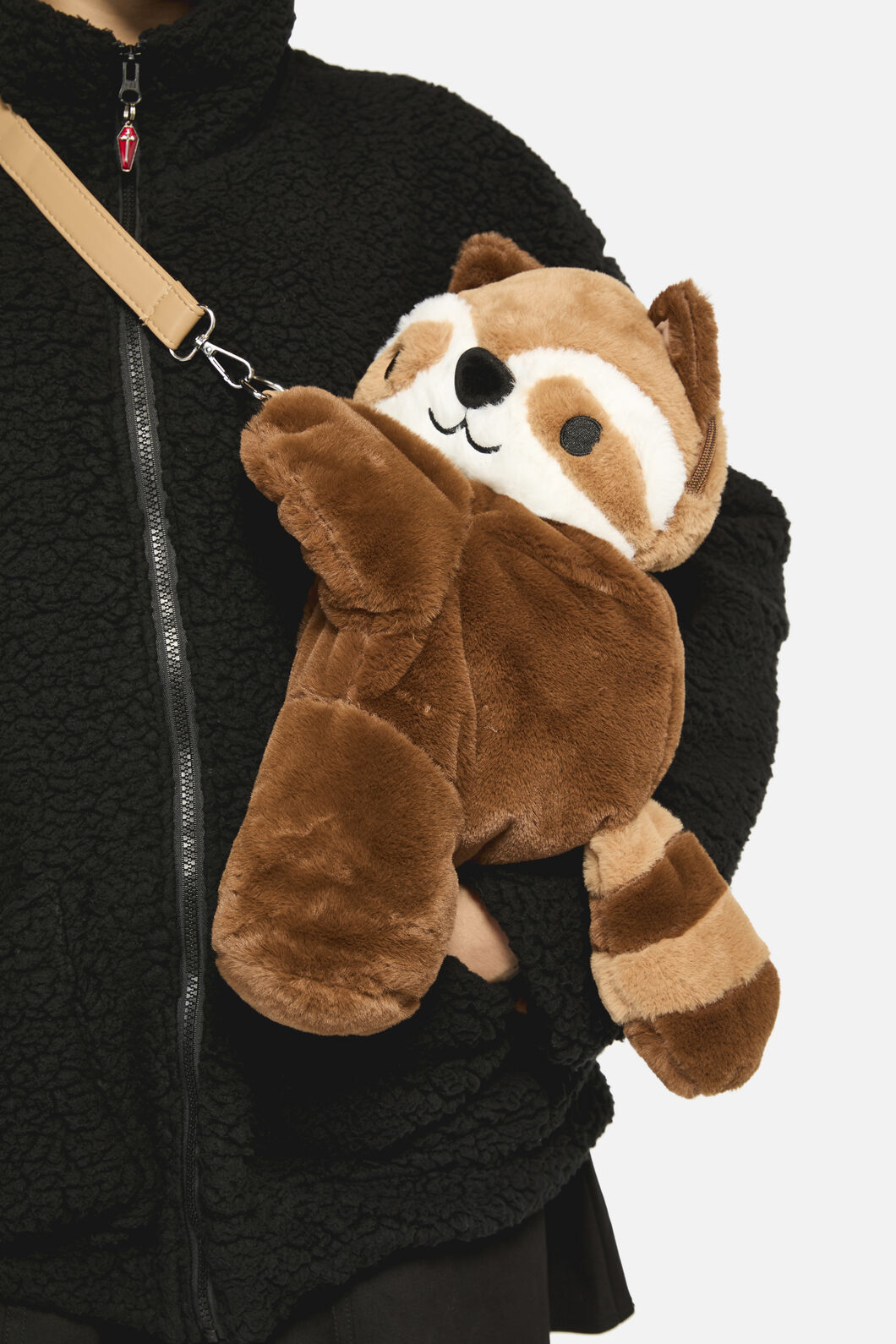 Dangerfield - Raccoon Plush Backpack - tan