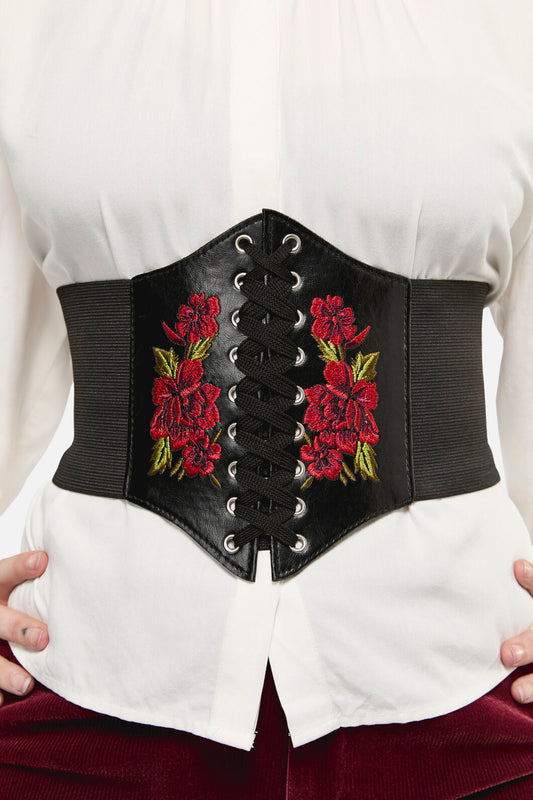 Dangerfield - Roses Corset Belt - black