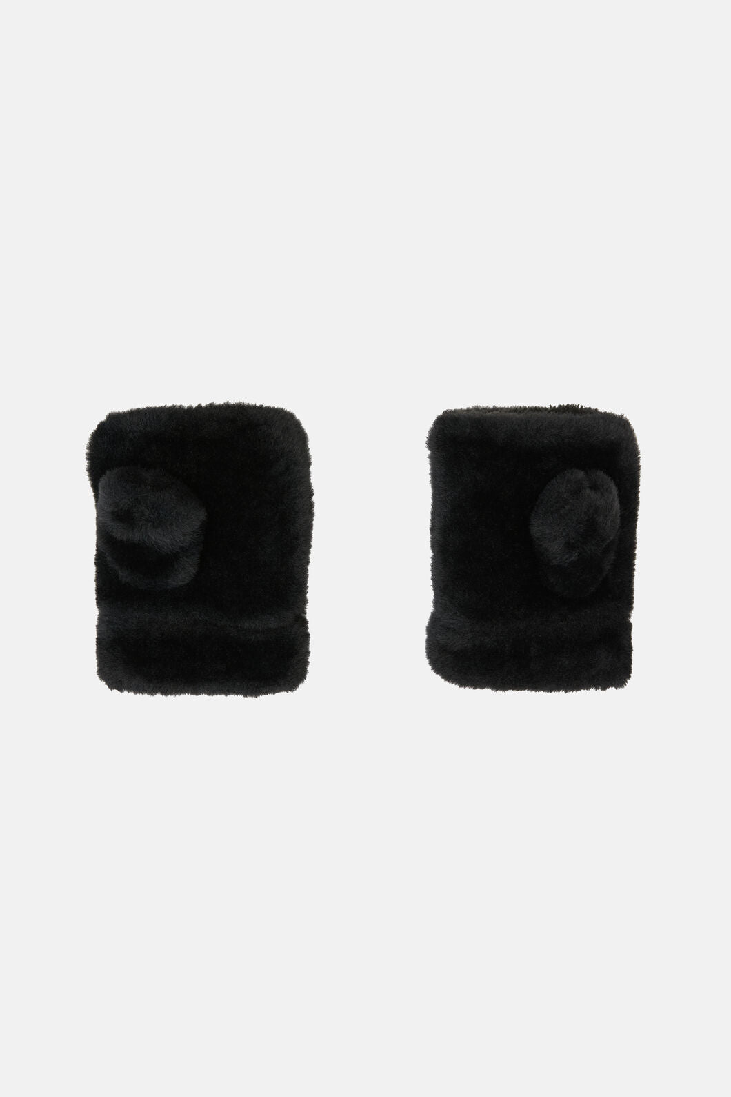 Dangerfield - Faux Fur Cat Mitten Gloves - black