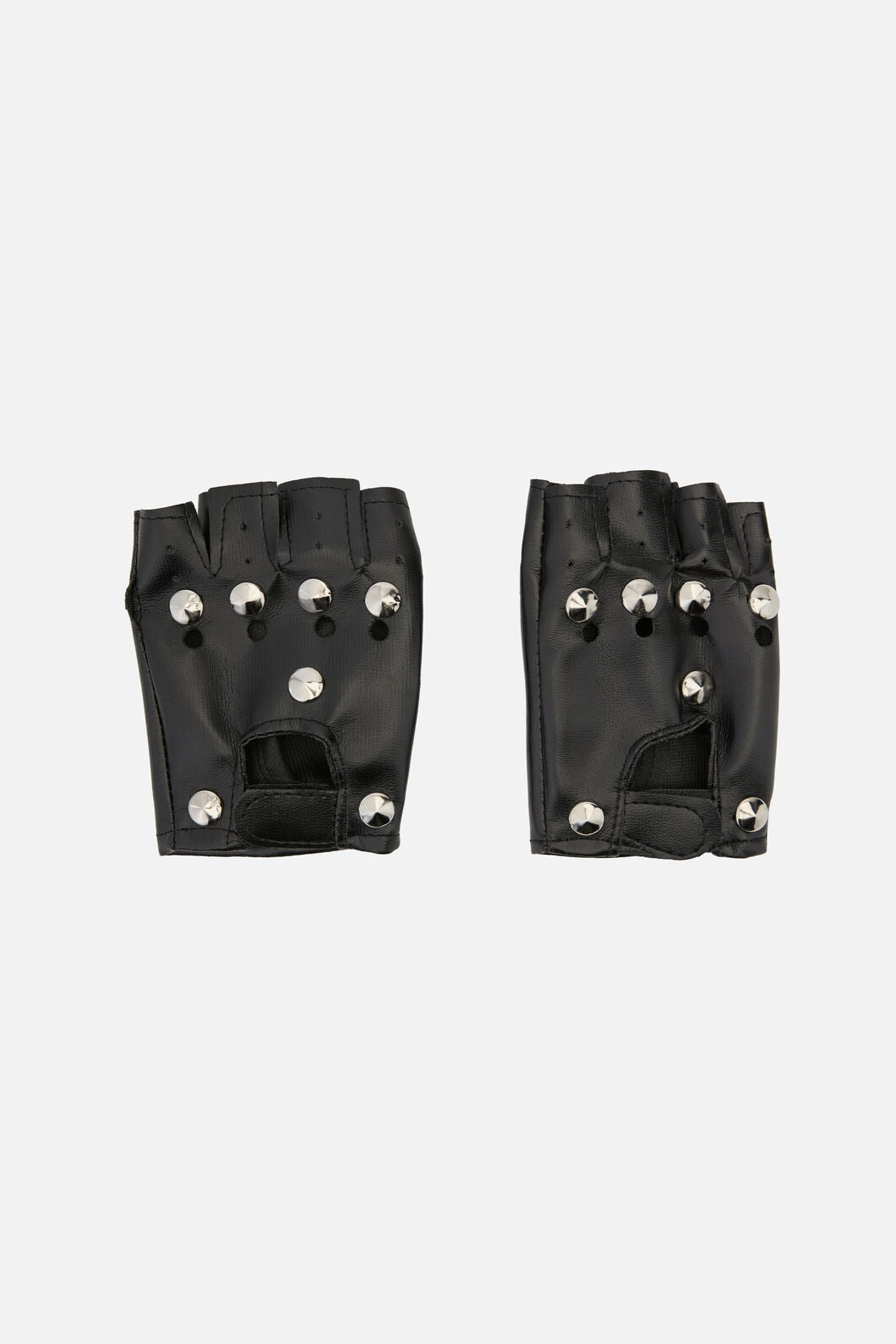 Dangerfield - Round Stud Faux Leather Gloves - black