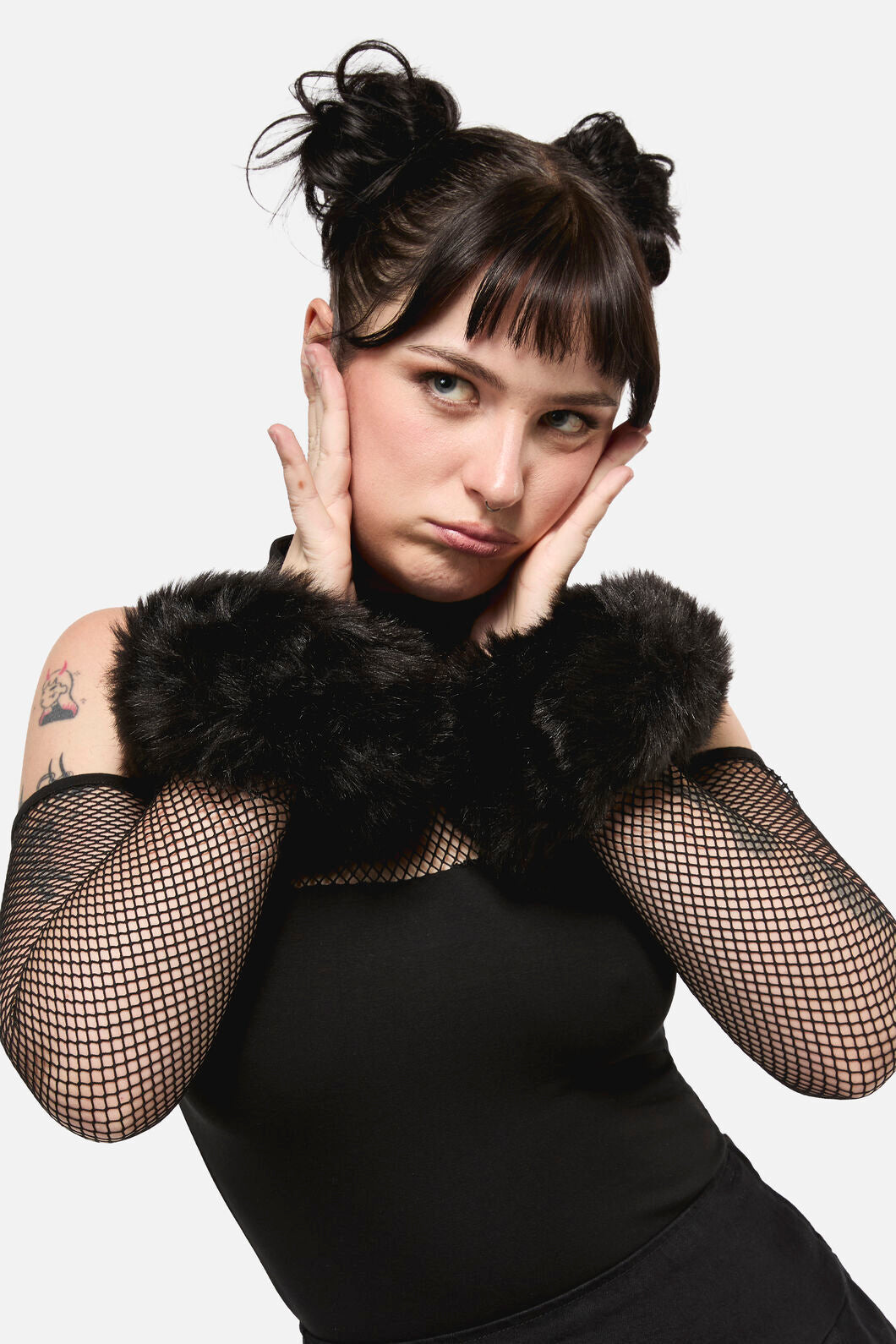 Dangerfield - Faux Fur Cuffs - black