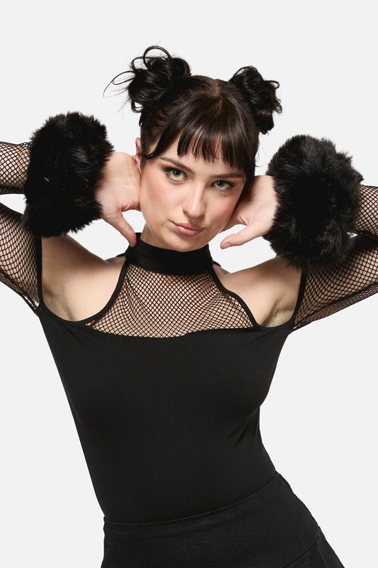 Dangerfield - Faux Fur Cuffs - black