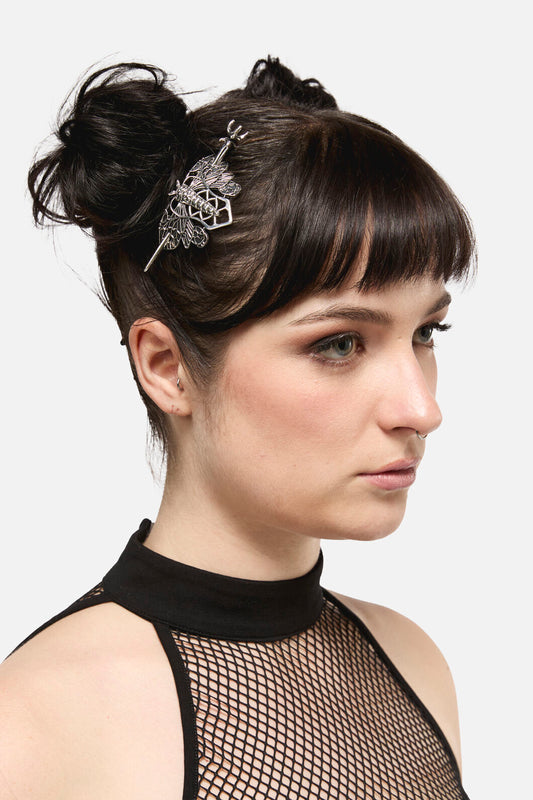 Dangerfield - Moth Hair Pin - silver