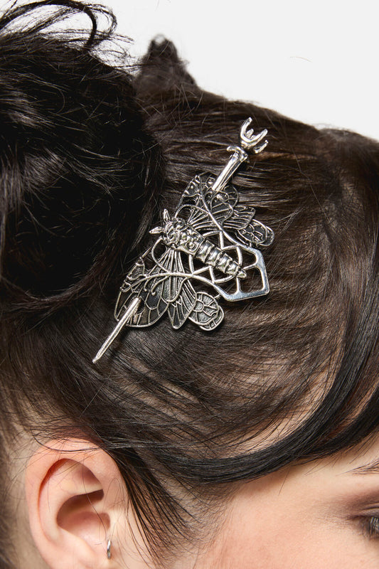 Dangerfield - Moth Hair Pin - silver