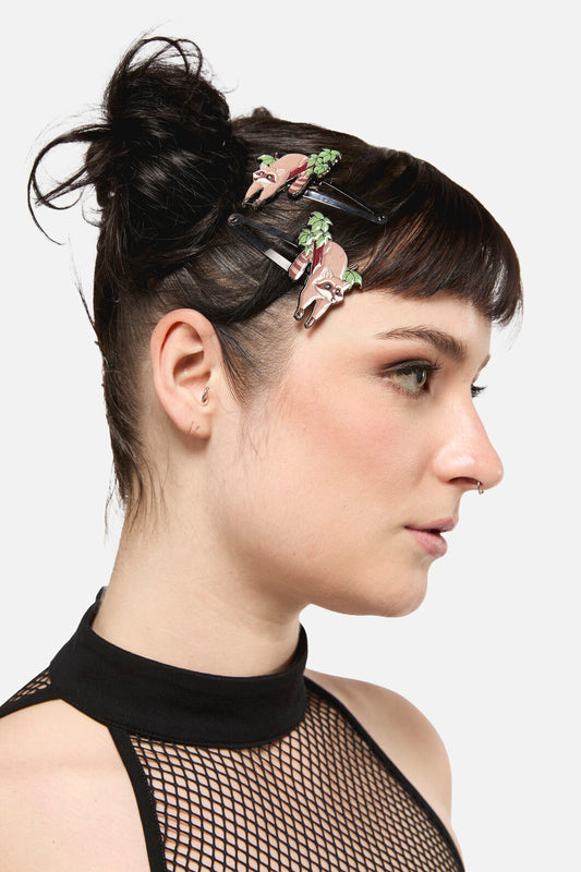 Dangerfield - Haus of Raccoon Hair Clips - chocolate