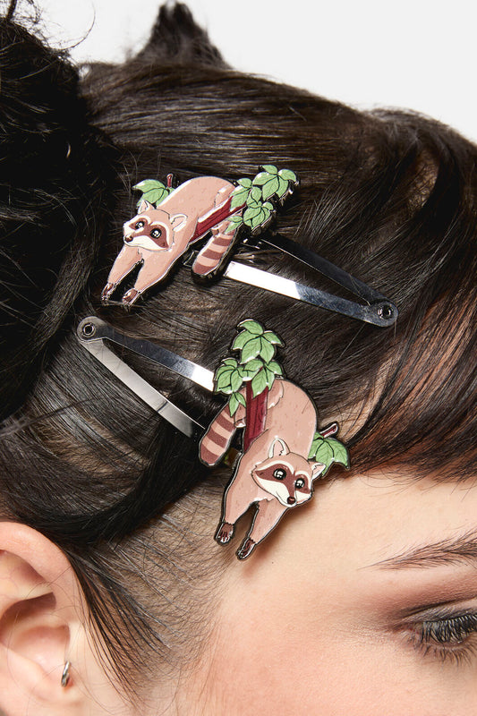 Dangerfield - Haus of Raccoon Hair Clips - chocolate