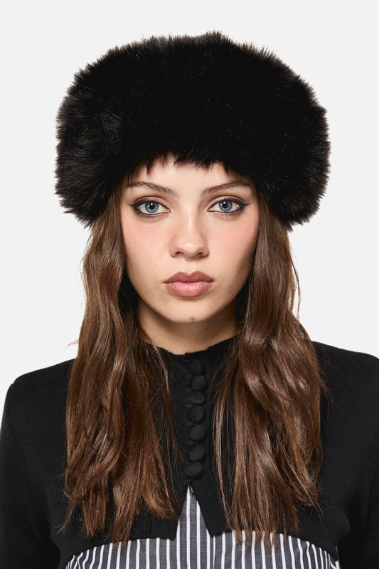 Dangerfield - Faux Fur Headband - black