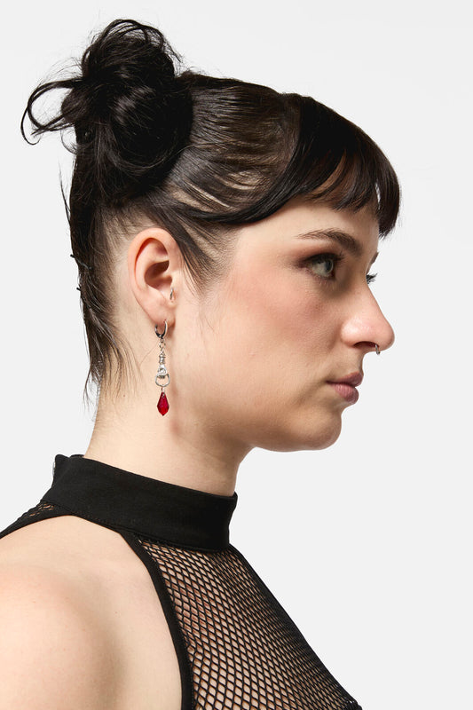 Dangerfield - Heart Hand Cuff Earring Set - silver