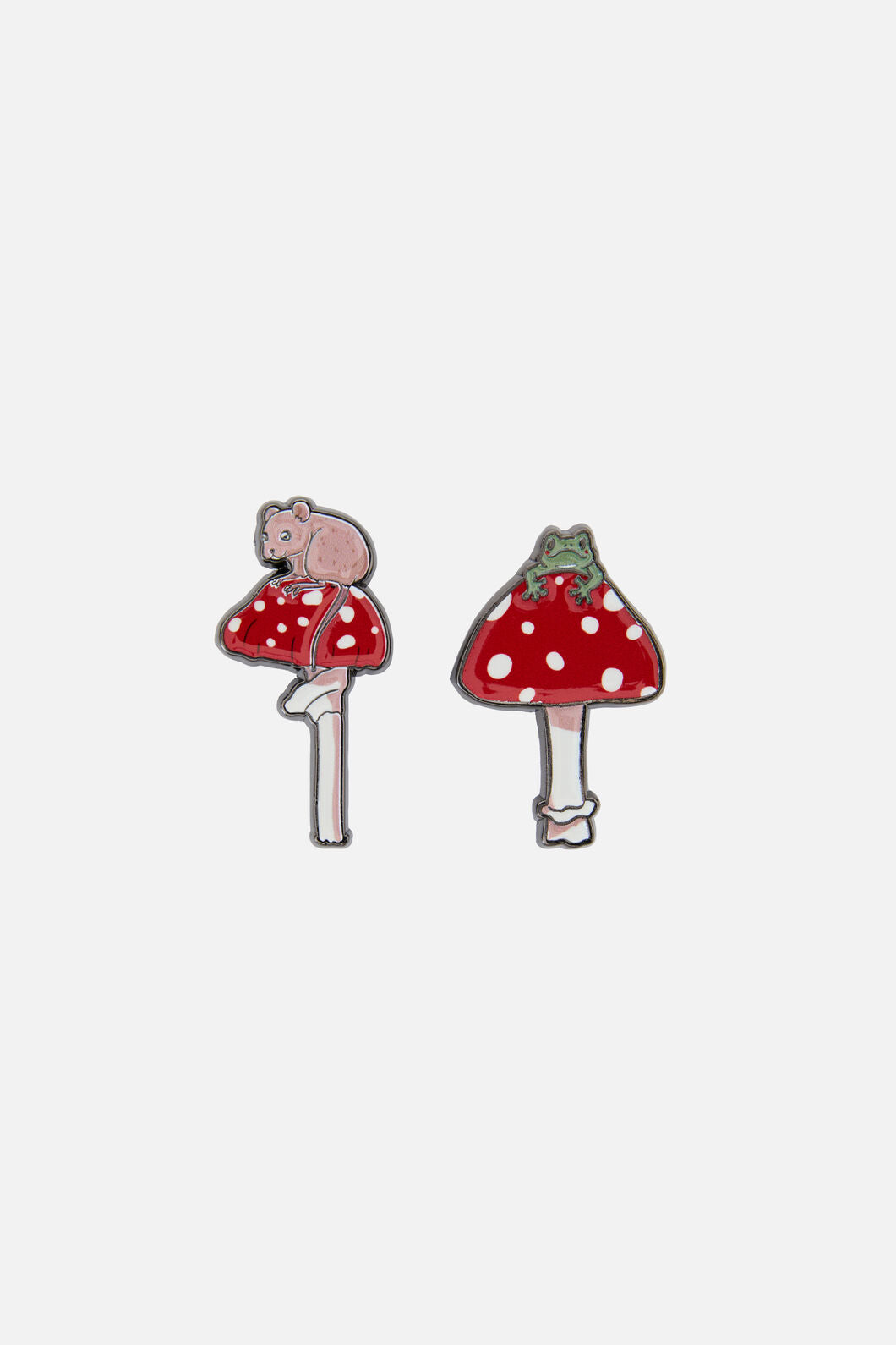 Dangerfield - Frog Mouse Shroom Pin Set - red
