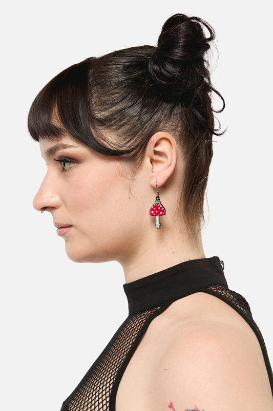 Dangerfield - Frog Shroom Earrings - red