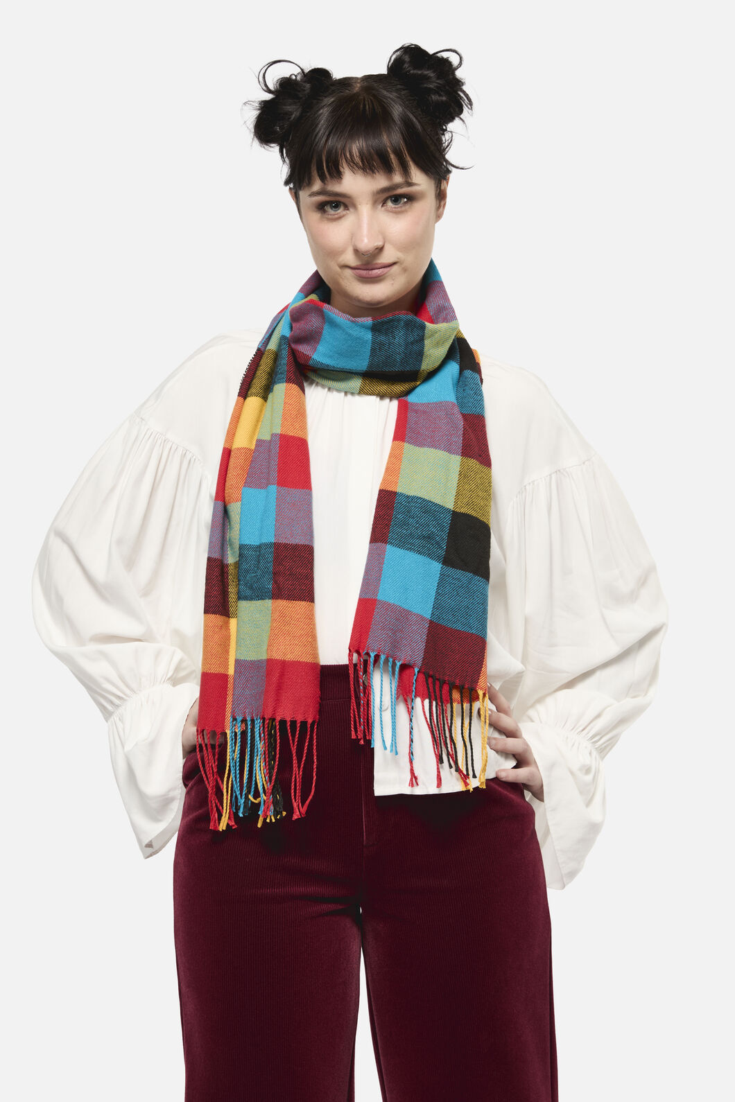 Dangerfield - Coloured Check Scarf - multi