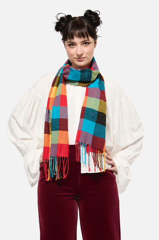 Dangerfield - Coloured Check Scarf - multi