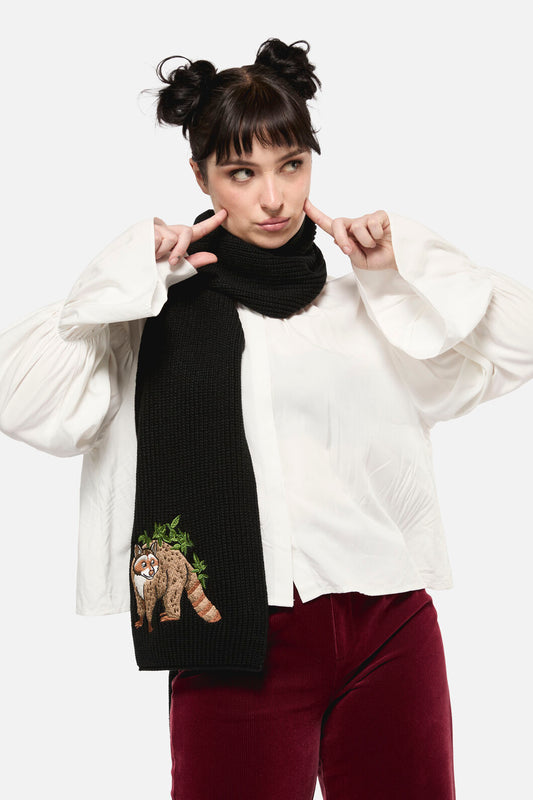Dangerfield - Haus of Raccoon Knit Scarf - black