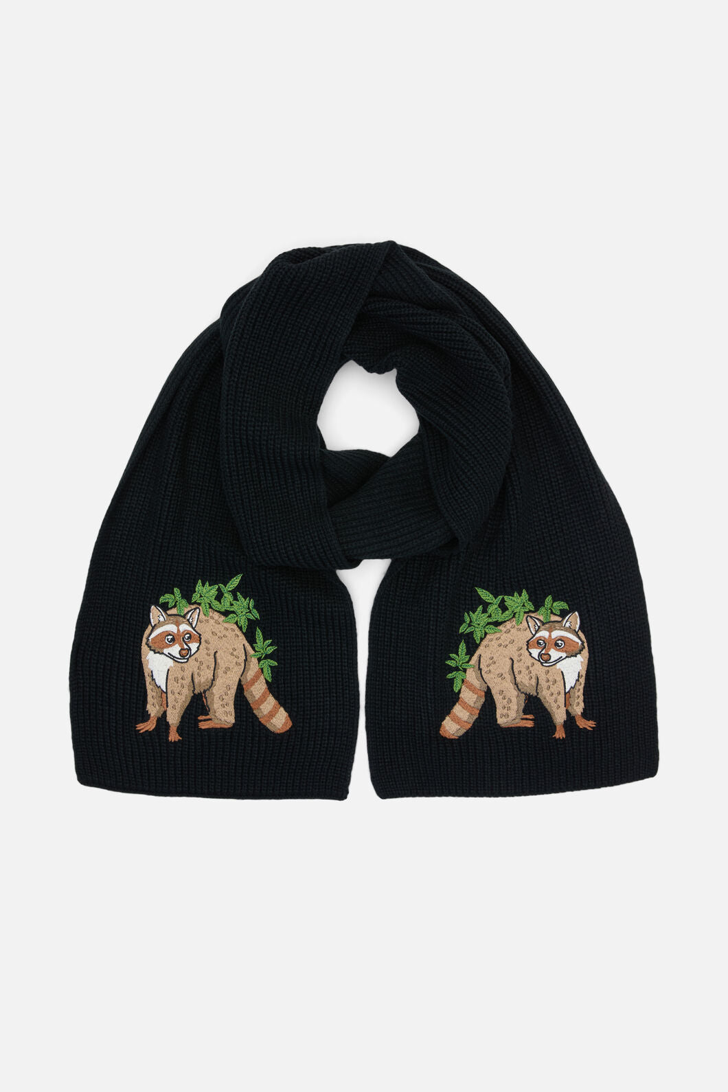 Dangerfield - Haus of Raccoon Knit Scarf - black