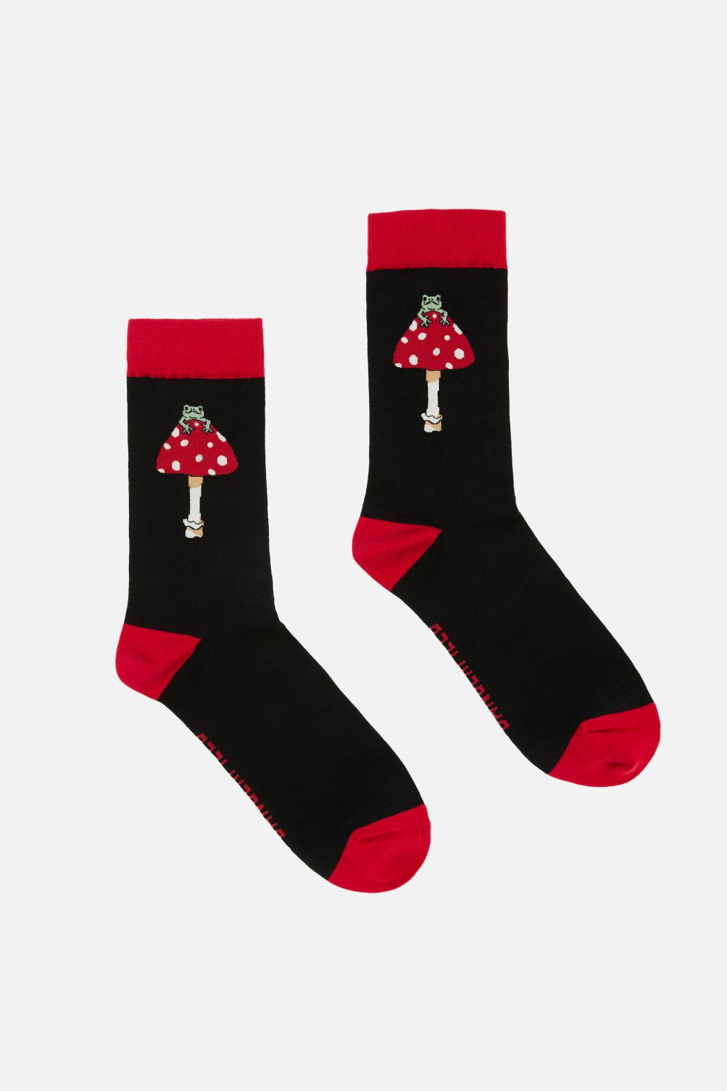 Dangerfield - Frog Shroom Socks - black