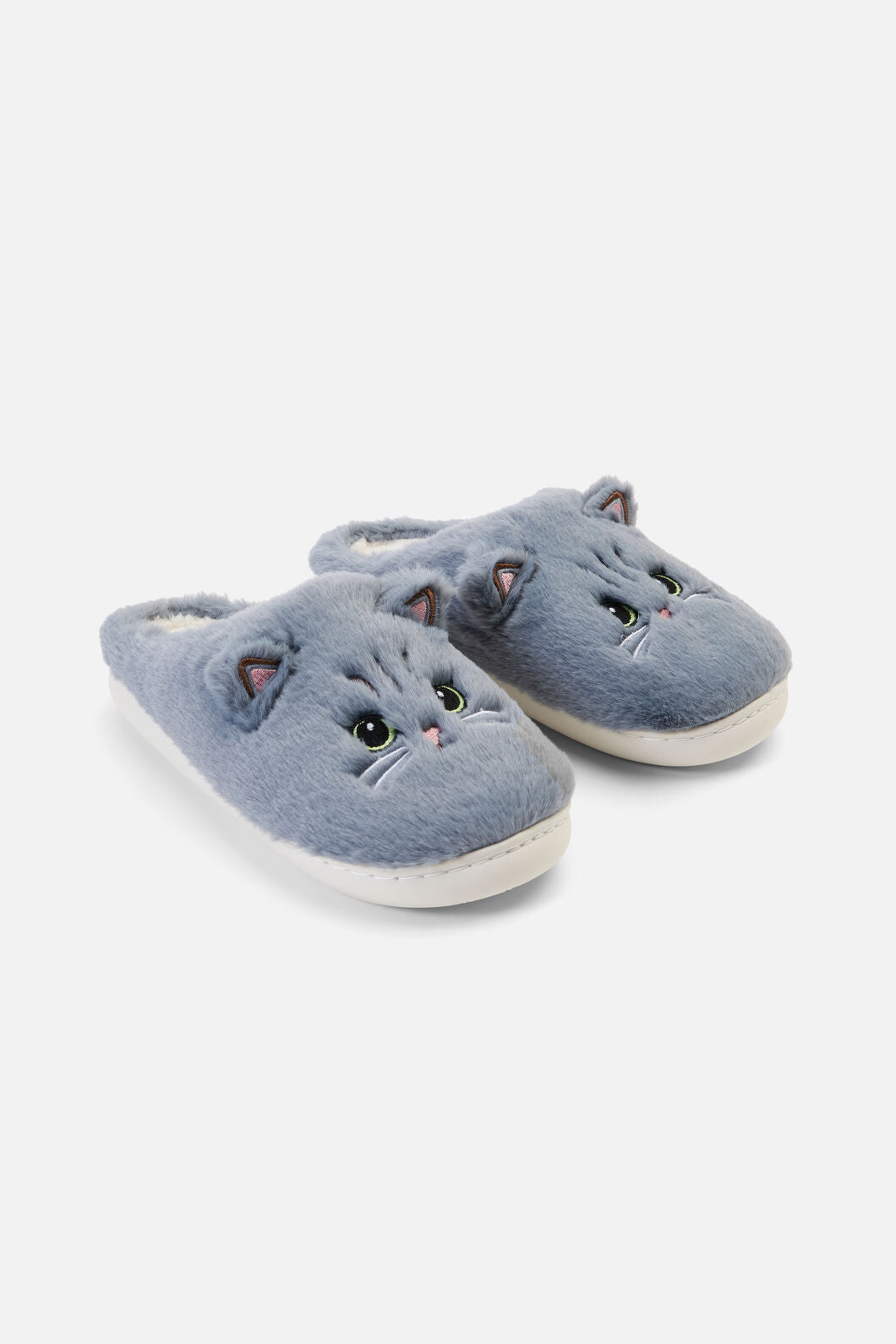 Dangerfield - Plush Cat Slippers - grey