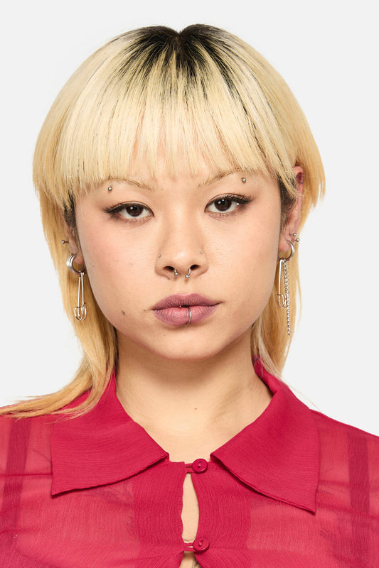 Dangerfield - Kilt Pin Earrings - silver