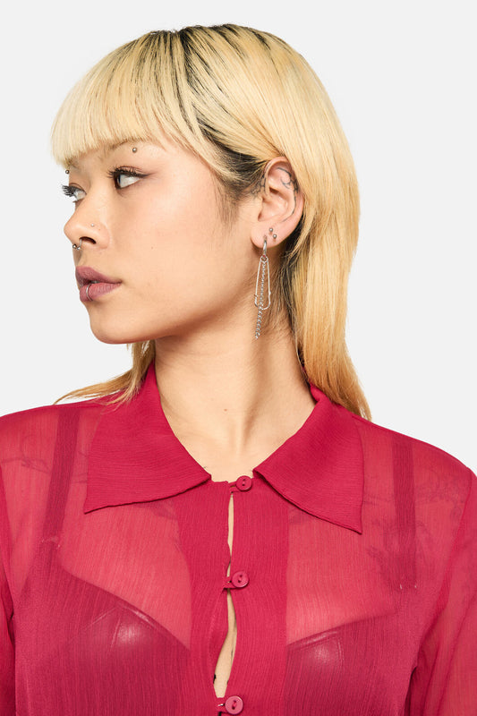 Dangerfield - Kilt Pin Earrings - silver