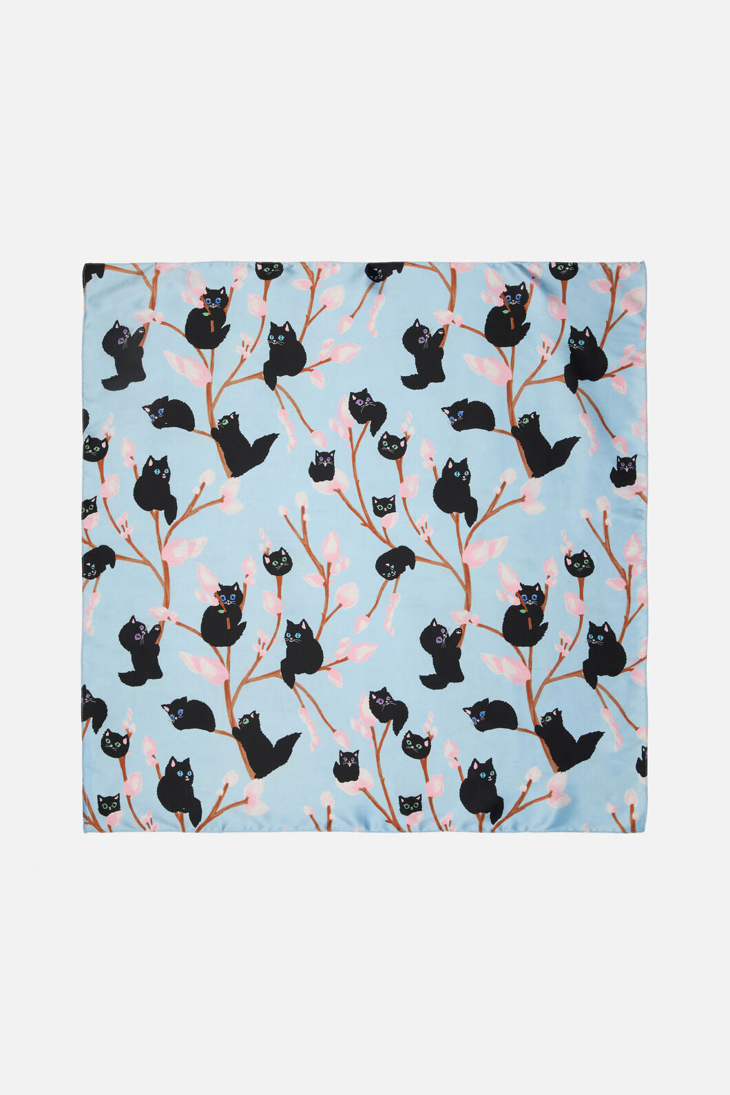 Dangerfield - Pussy Willow Satin Scarf - blue