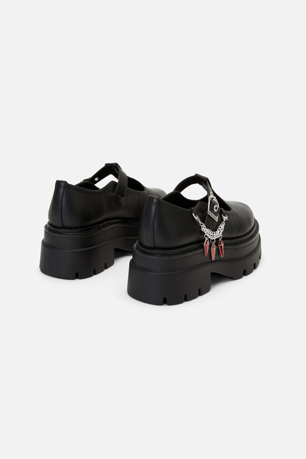 Dangerfield - Coffin Chain T Bar Shoe - black