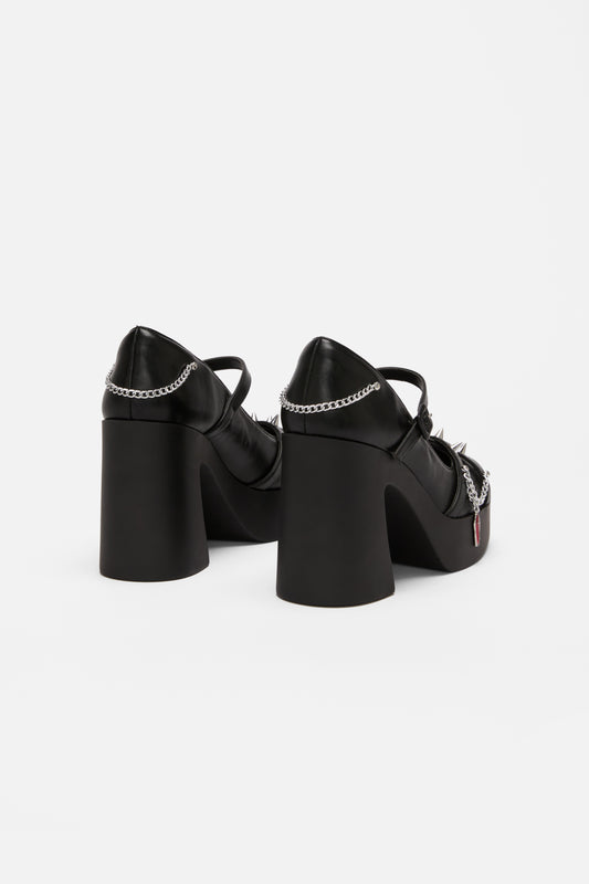 Dangerfield - Coffin Chain Stud Heel - black