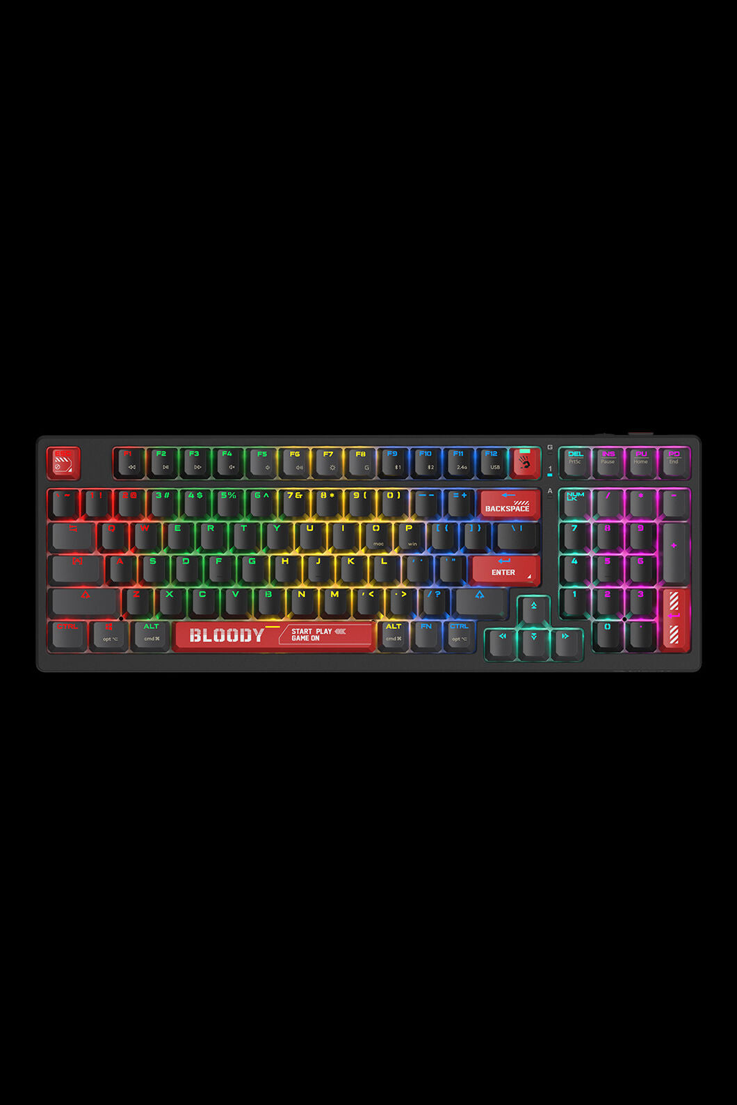 BLOODY - WS98 Dual Core Mechanical Keyboard - bloody-red