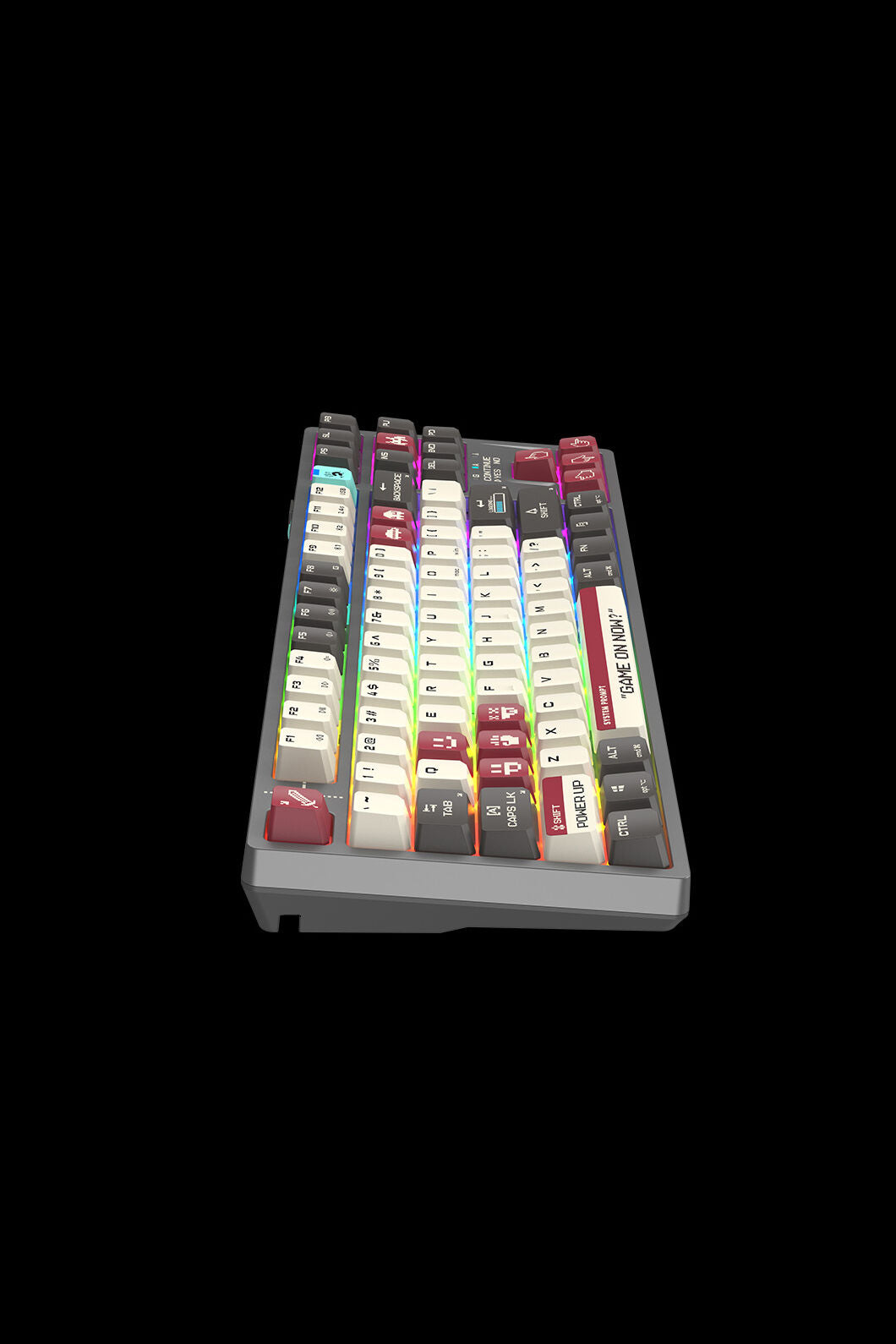 BLOODY - WS87 Dual Core Mechanical Keyboard - pixels-red