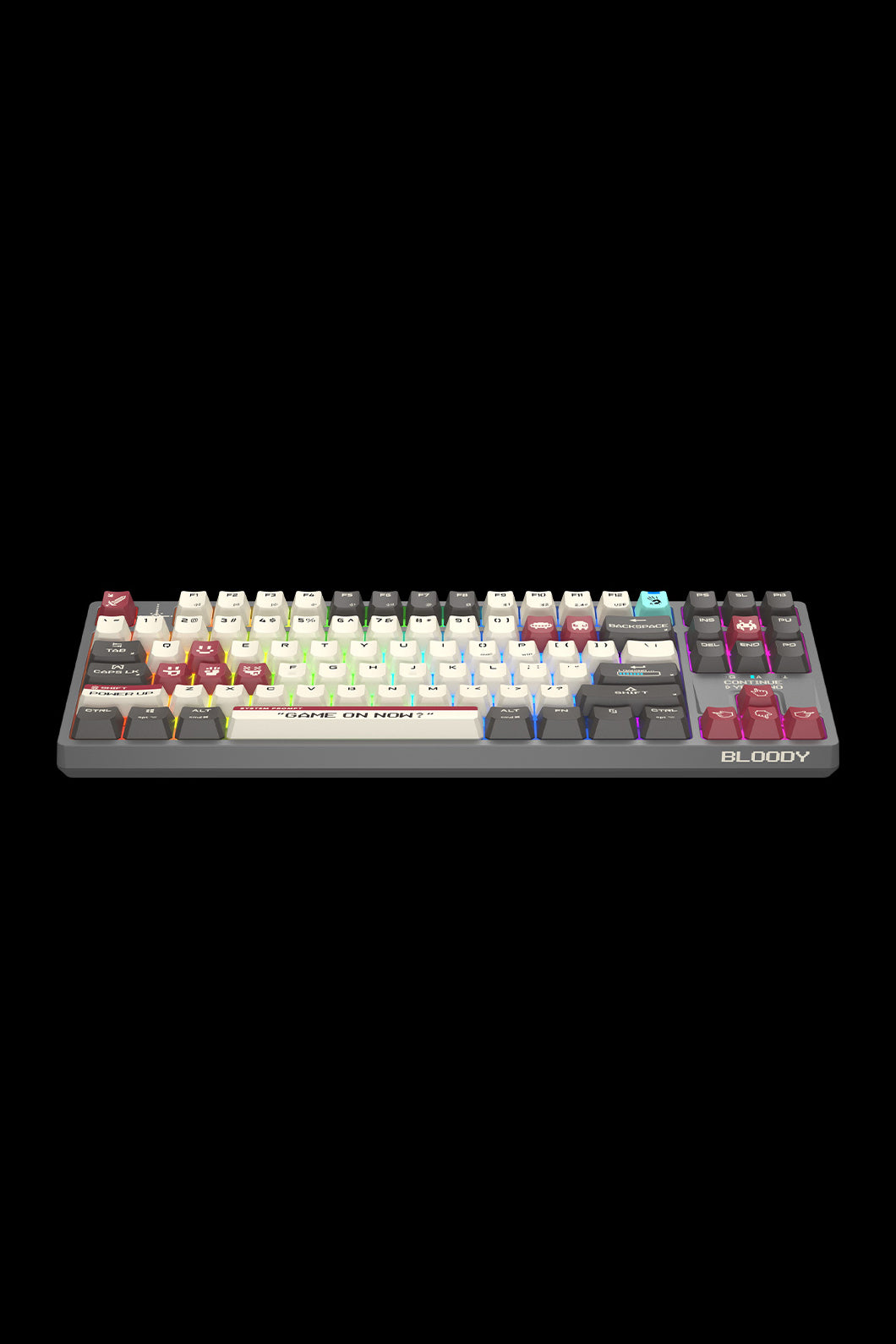 BLOODY - WS87 Dual Core Mechanical Keyboard - pixels-red