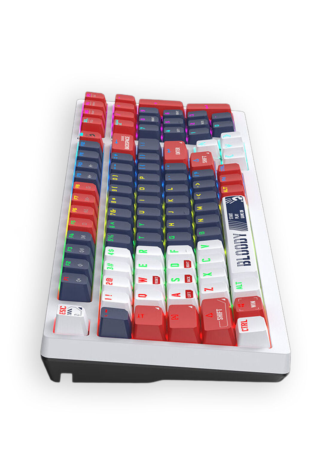 BLOODY - Bloody S98 BLMS Sports Navy 80% Hot-Swappable Quiet Typing Gaming Keyboard - sports-navy
