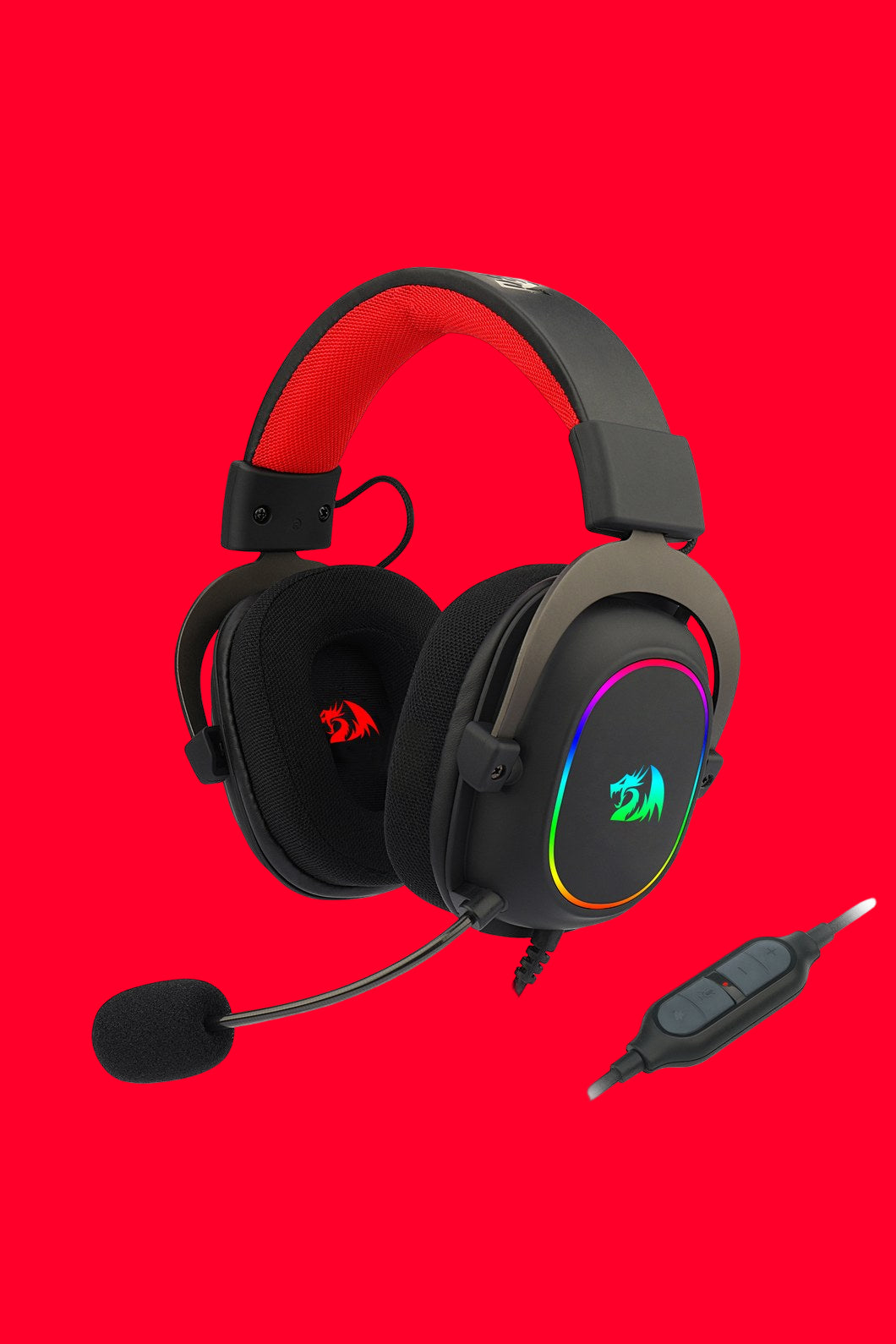 REDRAGON - H510-RGB Zeus fix mic Headset - black