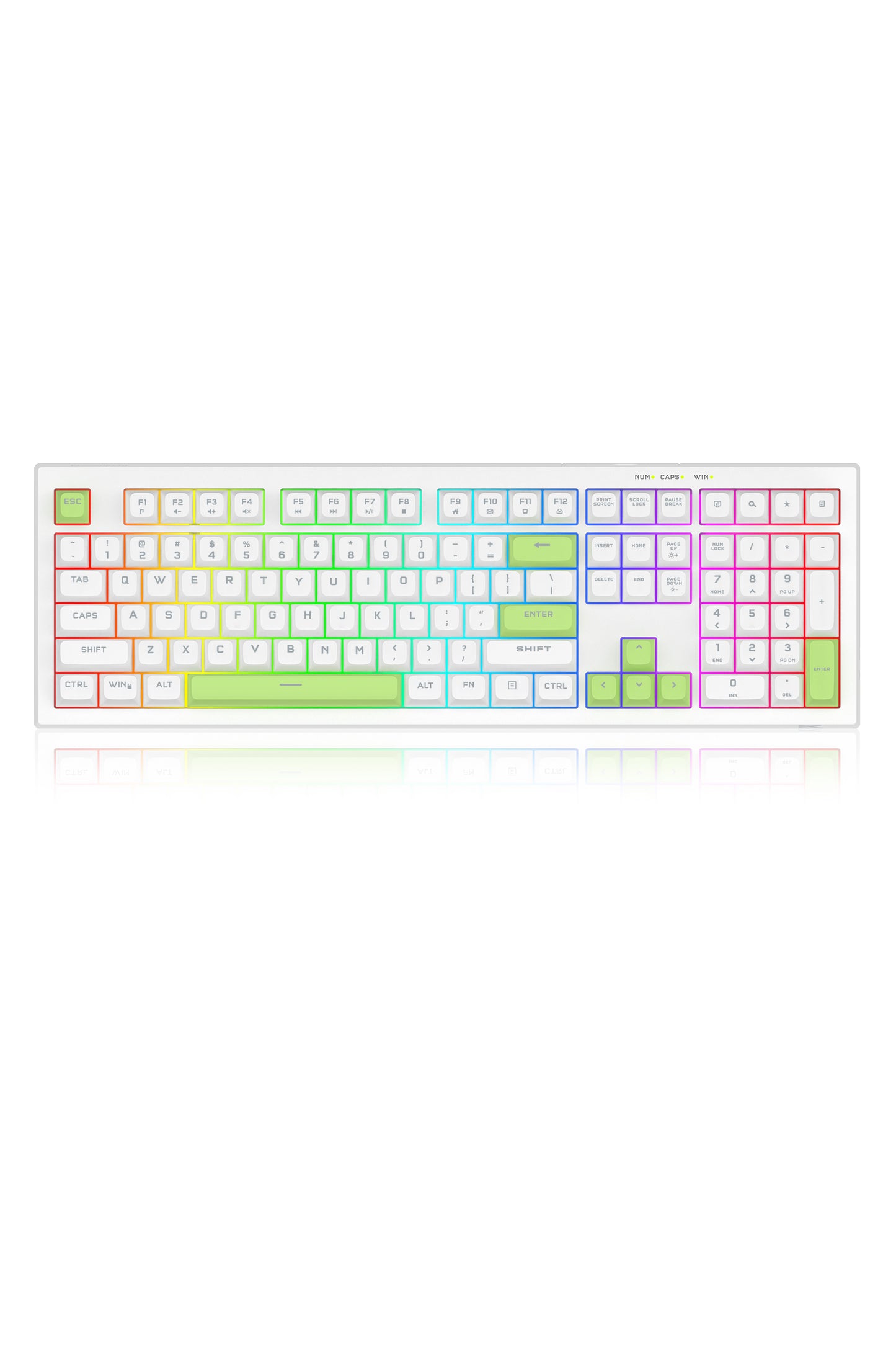 REDRAGON - K518W-RGB Crux 108K KB - white