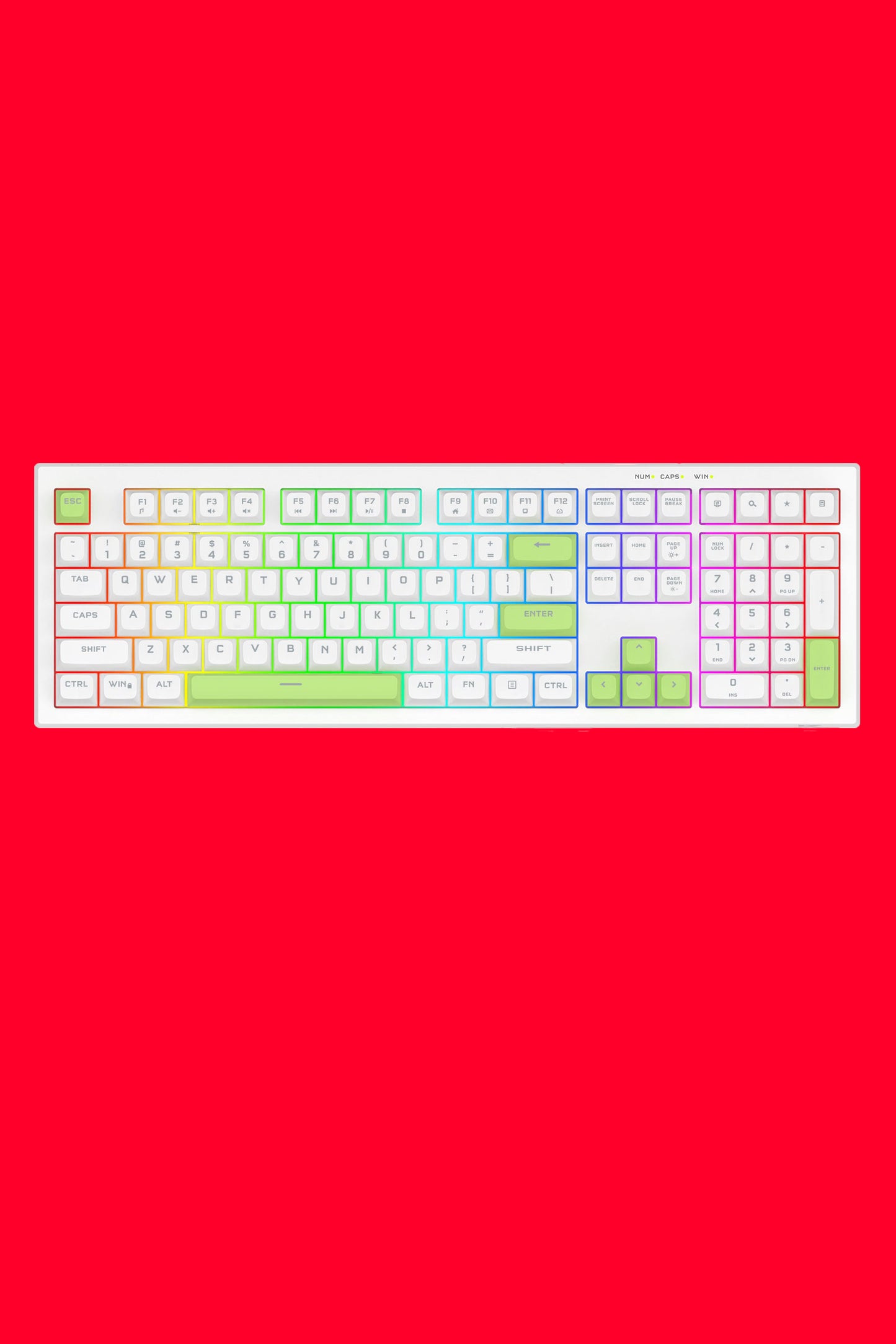 REDRAGON - K518W-RGB Crux 108K KB - white