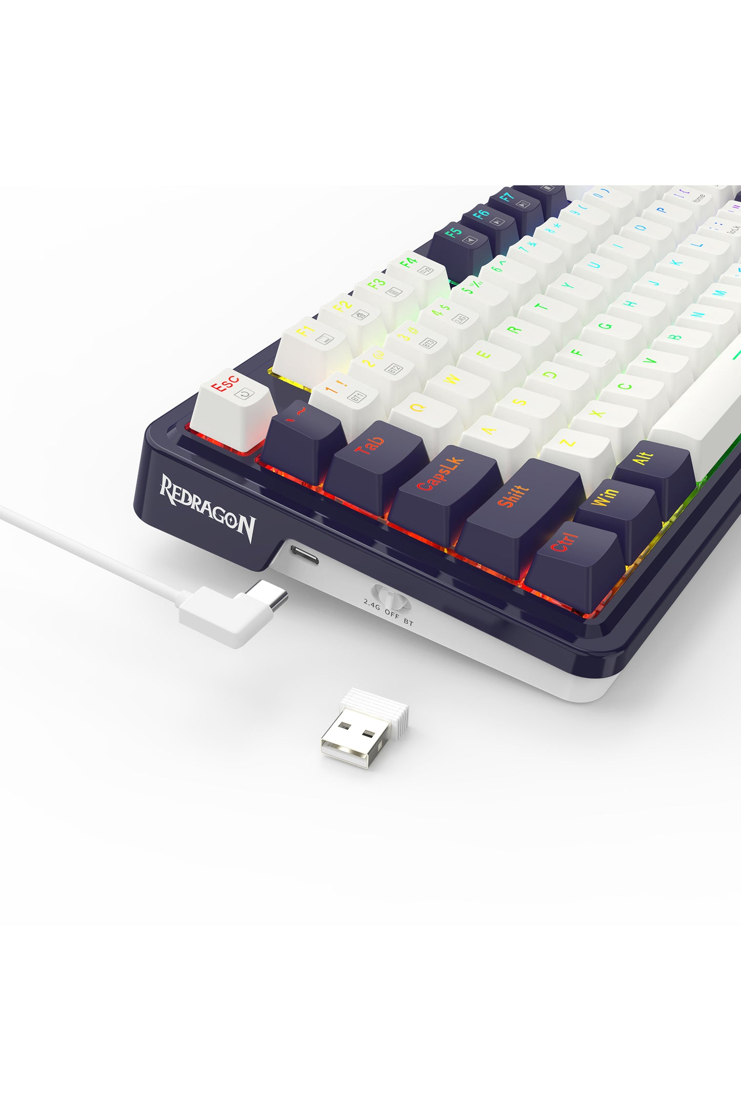 REDRAGON - K673WB-RGB-PRO 75% gasket KB - white