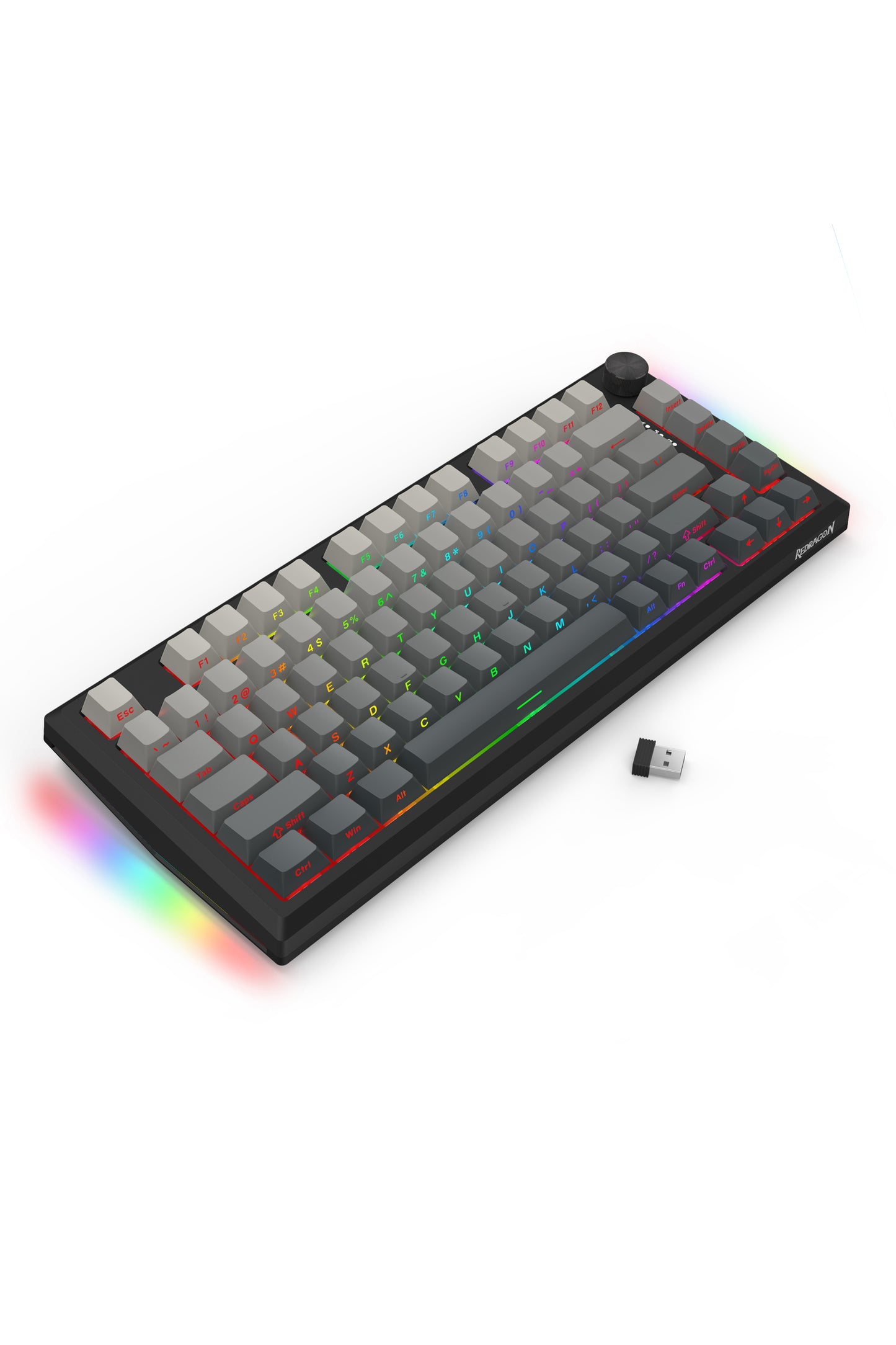 REDRAGON - K687GG-RGB-PRO Freyja Alum KB - grey